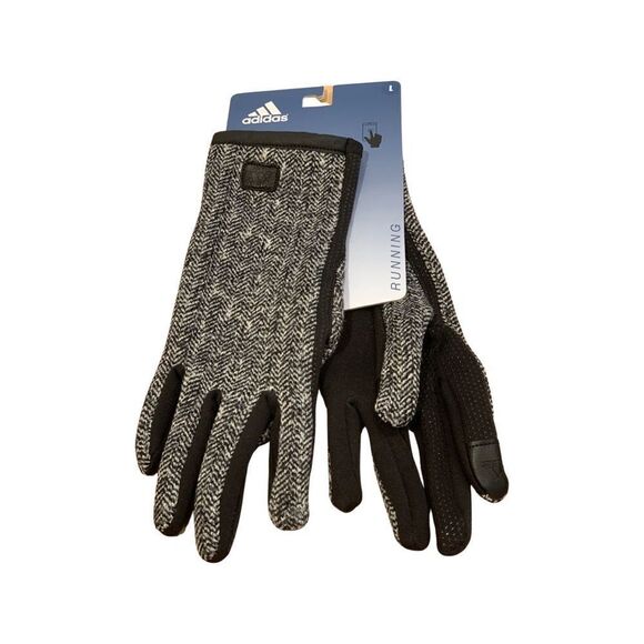 Adidas COLD.RDY Sz L Heather Black Tone 2.5 Running Winter Gloves Womens E-Tips - Picture 1 of 3